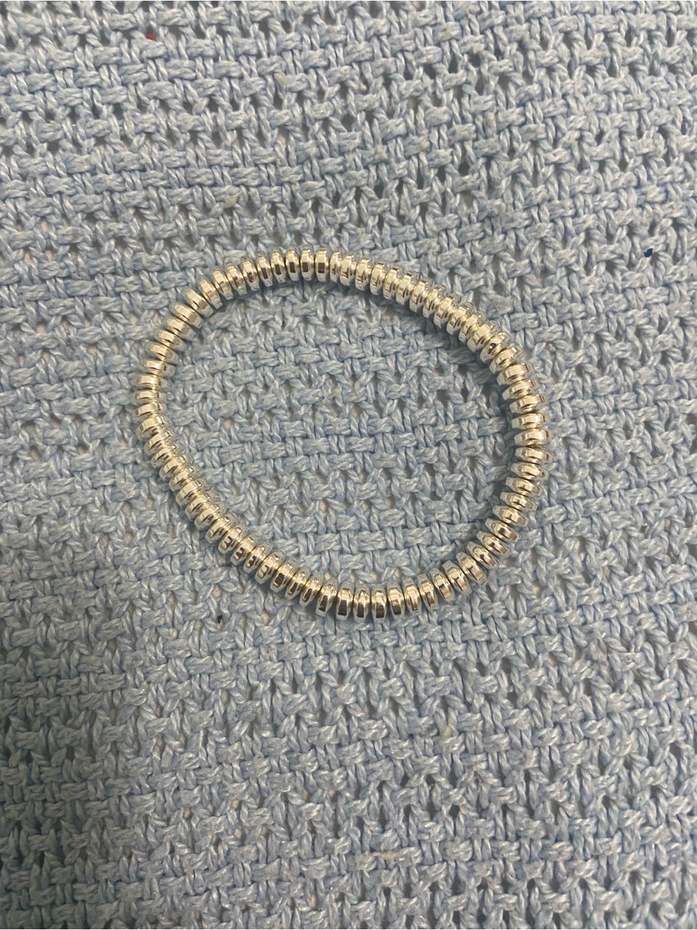 Artisan Silver Coil Stretch Bracelet - metal not plastic